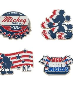 Disney Americana Pin Set - Mickey Mouse Flair Set - Set Of 4