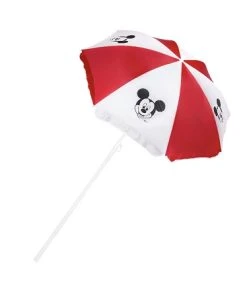 Disney Beach Umbrella - Mickey Mouse - Red And White