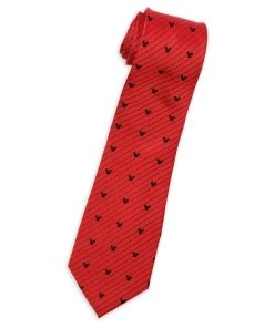 Disney Silk Tie - Mickey Mouse Striped - Red