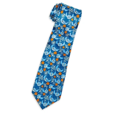 Disney Silk Tie - Stitch - Hibiscus Flowers 2 Disney Silk Tie - Stitch - Hibiscus Flowers