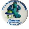 Disney Souvenir Button Pin - Monsters University - Mike & Sulley