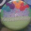 Disney Souvenir Button - Mickey Mouse Balloons - I'm Celebrating