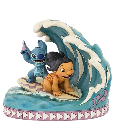 Disney Jim Shore Figurine - Lilo And Stitch - Surf Boarding 2 Disney Jim Shore Figurine - Lilo And Stitch - Surf Boarding