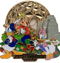 Disney Flower & Garden Festival Pin - 2014 Mickey And Friends - Jumbo