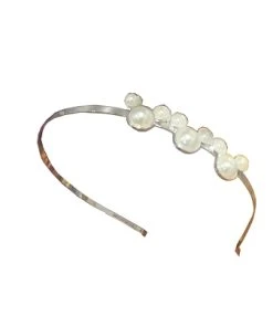 Disney Headband - Mickey Mouse Pearls - Silver