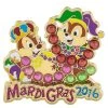 Disney Mardi Gras Pin - 2016 Chip And Dale -Disney Sales Shop pins mardi gras 2016