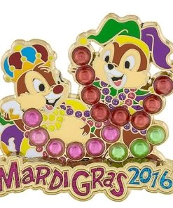 Disney Mardi Gras Pin - 2016 Chip And Dale