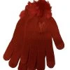 Disney Knit Gloves - Minnie Mouse Pom Poms - Red