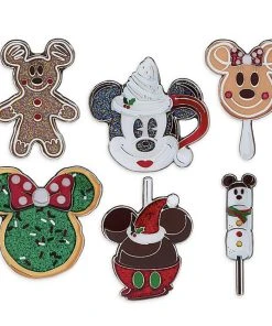 Disney Holiday Pin Set - Disney Parks Food Icons - Set Of 6