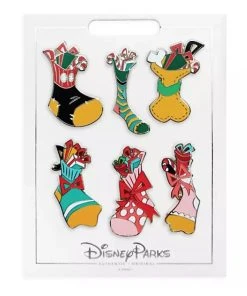 Disney Holiday Pin Set - Mickey Mouse And Friends Stocking