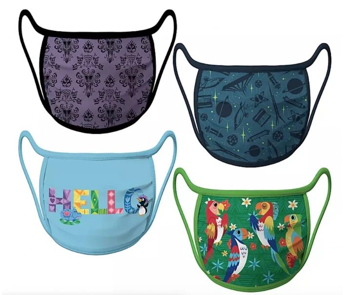Disney Face Mask Set - Disney Attractions - Set Of 4 3 Disney Face Mask Set - Disney Attractions - Set Of 4