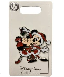 Disney Holiday Pin - Santa Mickey & Minnie Mistletoe