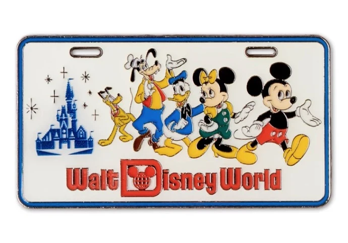 Disney 50th Anniversary Pin - Mickey & Friends License Plate 3 Disney 50th Anniversary Pin - Mickey & Friends License Plate