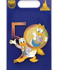 Disney 50th Anniversary Pin - Donald And Daisy Duck