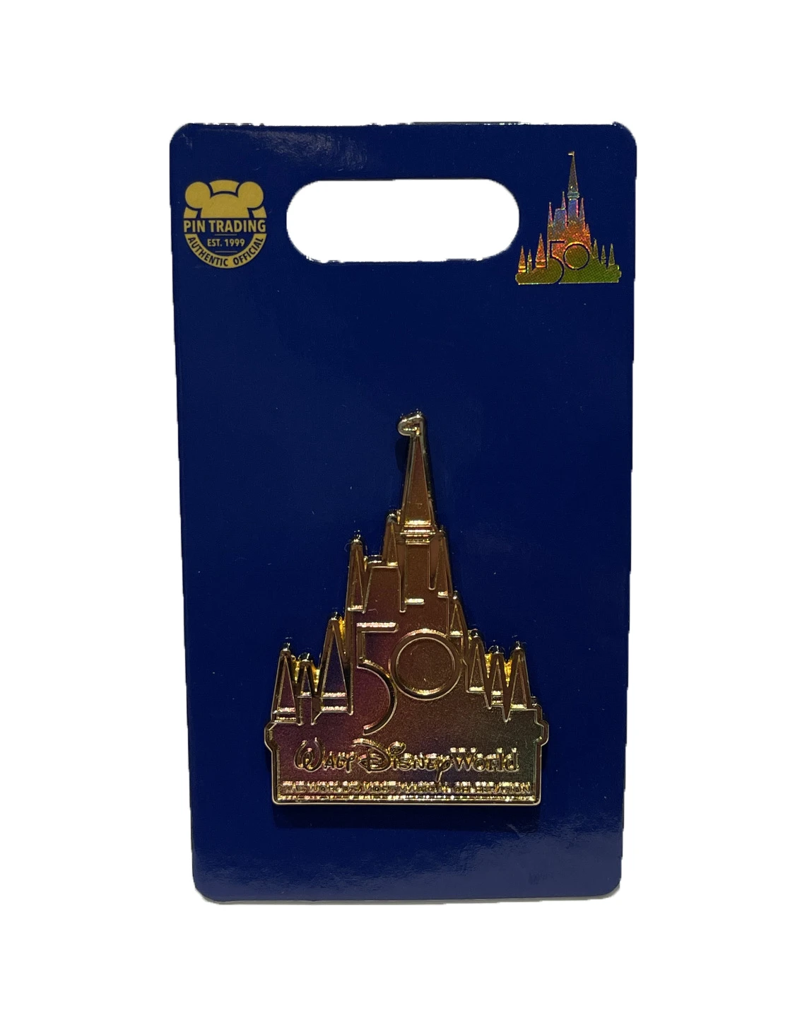 Disney 50th Anniversary Pin - Cinderella Castle Iridescent 3 Disney 50th Anniversary Pin - Cinderella Castle Iridescent