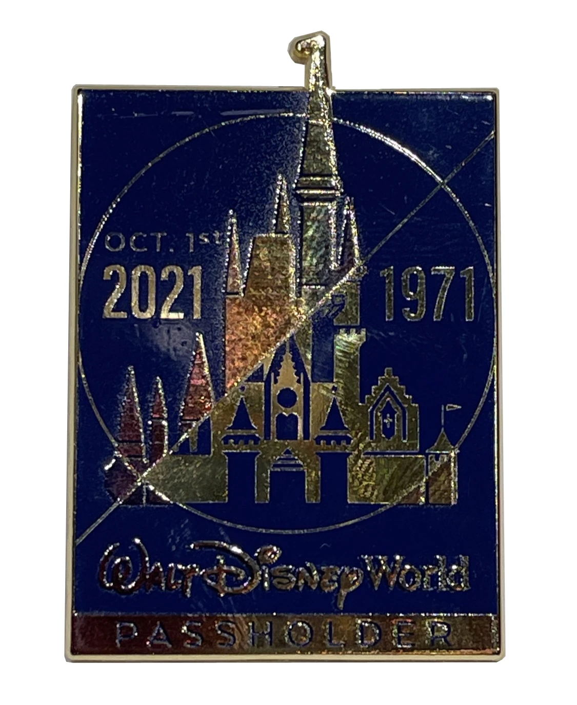 Disney 50th Anniversary Pin - 1971 - 2021 Castle - Passholder 3 Disney 50th Anniversary Pin - 1971 - 2021 Castle - Passholder