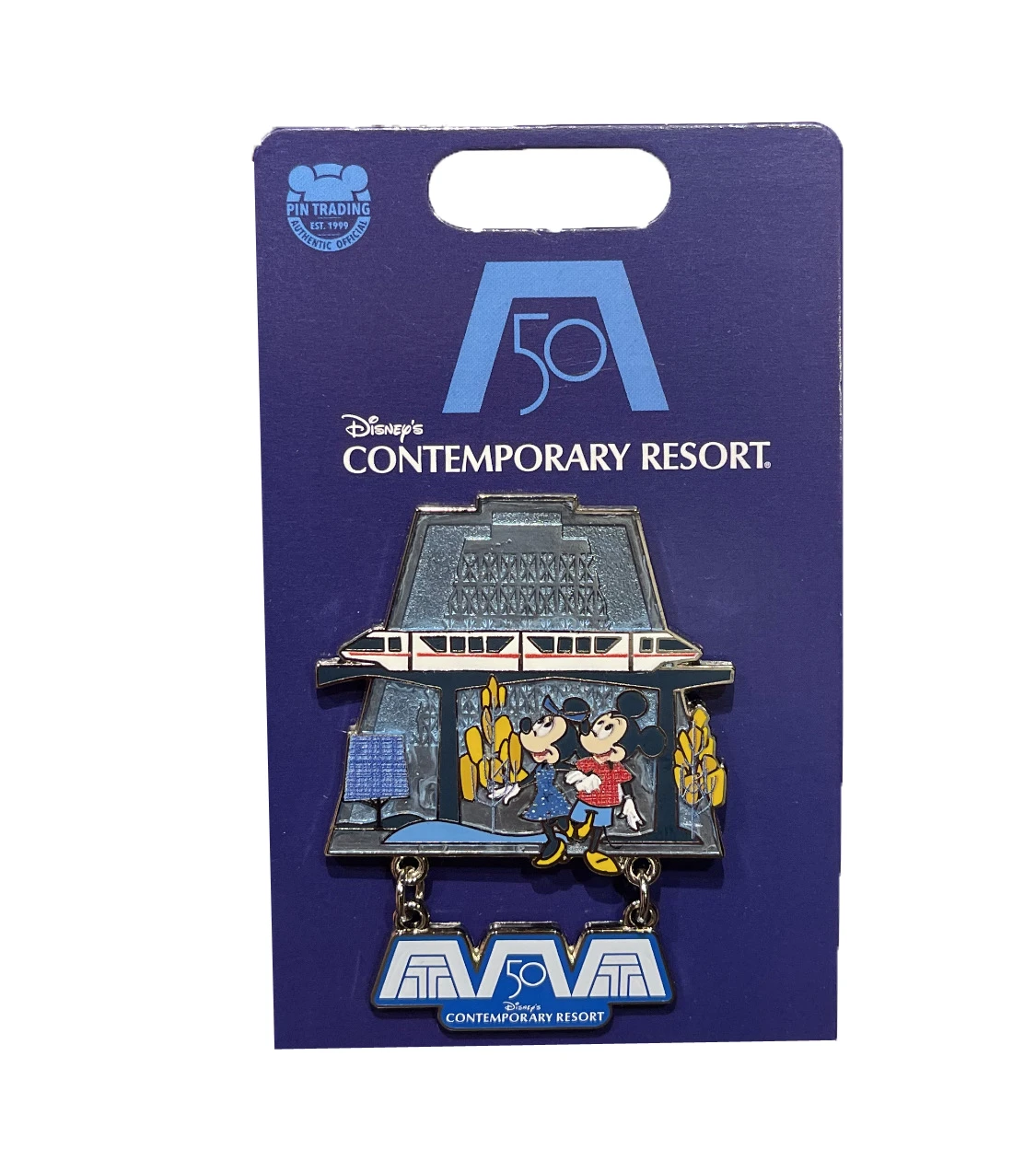 Disney Resort Pin - 50th Anniversary - Contemporary Resort 3 Disney Resort Pin - 50th Anniversary - Contemporary Resort