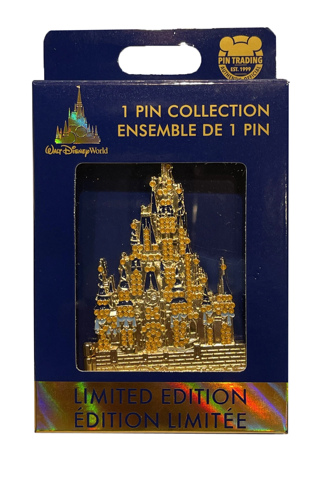 Disney 50th Anniversary Pin - Cinderella Castle - Jumbo 3 Disney 50th Anniversary Pin - Cinderella Castle - Jumbo
