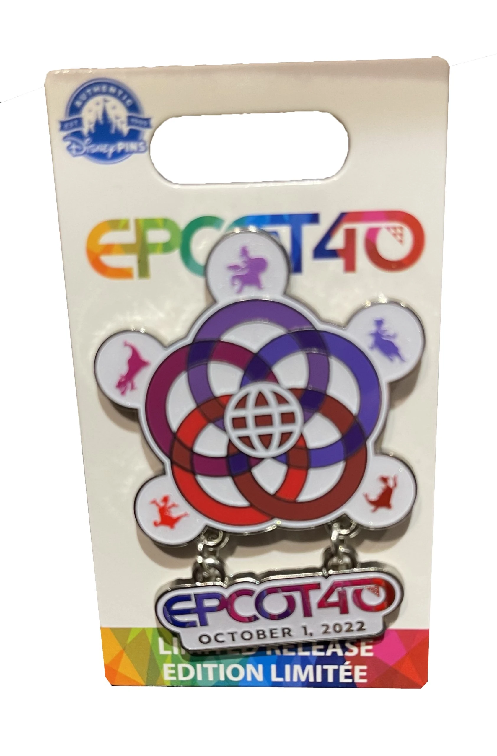 Disney Epcot Pin - 40th Anniversary - October 1st 3 Disney Epcot Pin - 40th Anniversary - October 1st