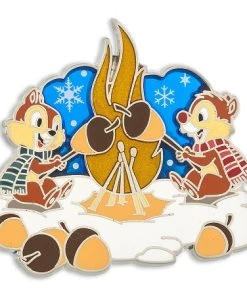 Disney Holiday Pin - Chip 'n Dale Open Fire